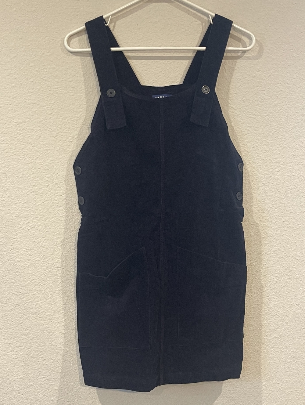 NWT United By Blue Impact Collection Night Sky Blue Corduroy Overall Mini Dress